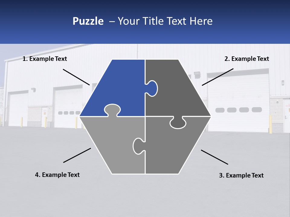 A Row Of Garage Doors In Front Of A Building PowerPoint Template