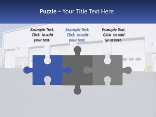 A Row Of Garage Doors In Front Of A Building PowerPoint Template