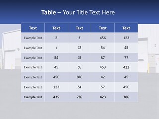 A Row Of Garage Doors In Front Of A Building PowerPoint Template