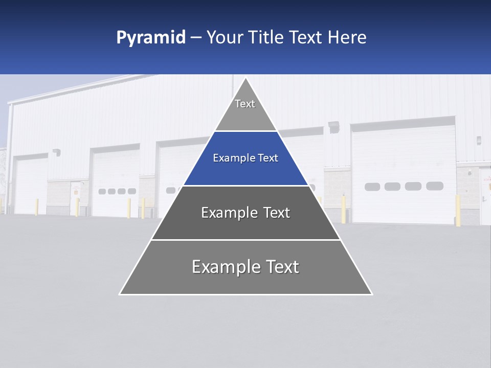 A Row Of Garage Doors In Front Of A Building PowerPoint Template