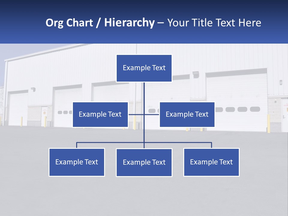 A Row Of Garage Doors In Front Of A Building PowerPoint Template