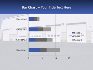 A Row Of Garage Doors In Front Of A Building PowerPoint Template