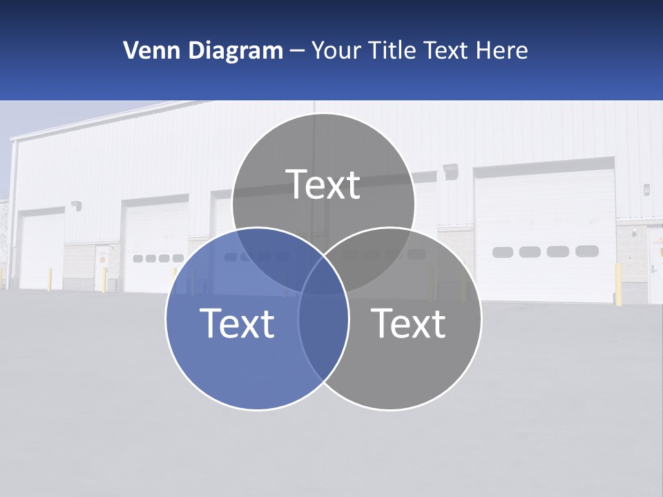A Row Of Garage Doors In Front Of A Building PowerPoint Template