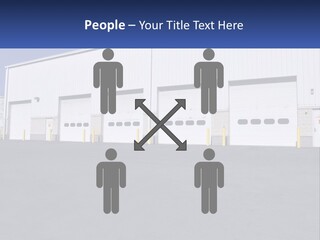 A Row Of Garage Doors In Front Of A Building PowerPoint Template