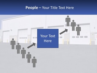 A Row Of Garage Doors In Front Of A Building PowerPoint Template