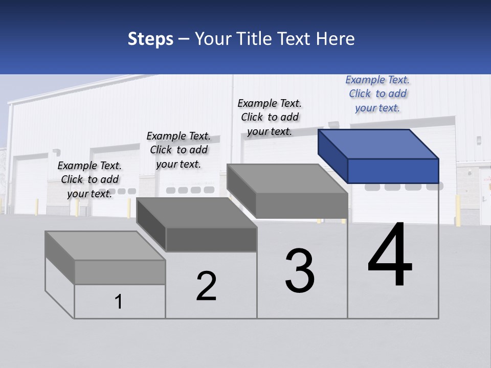 A Row Of Garage Doors In Front Of A Building PowerPoint Template