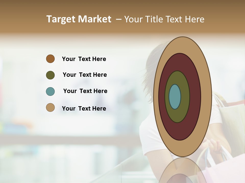 A Woman Talking On A Cell Phone While Holding Shopping Bags PowerPoint Template