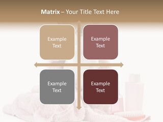 A Small Dog Is Wrapped In A Pink Towel PowerPoint Template