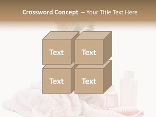 A Small Dog Is Wrapped In A Pink Towel PowerPoint Template