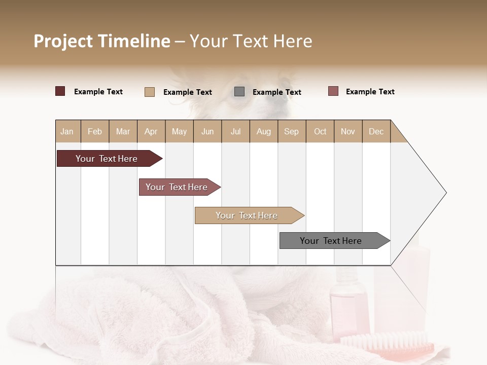 A Small Dog Is Wrapped In A Pink Towel PowerPoint Template