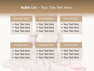 A Small Dog Is Wrapped In A Pink Towel PowerPoint Template