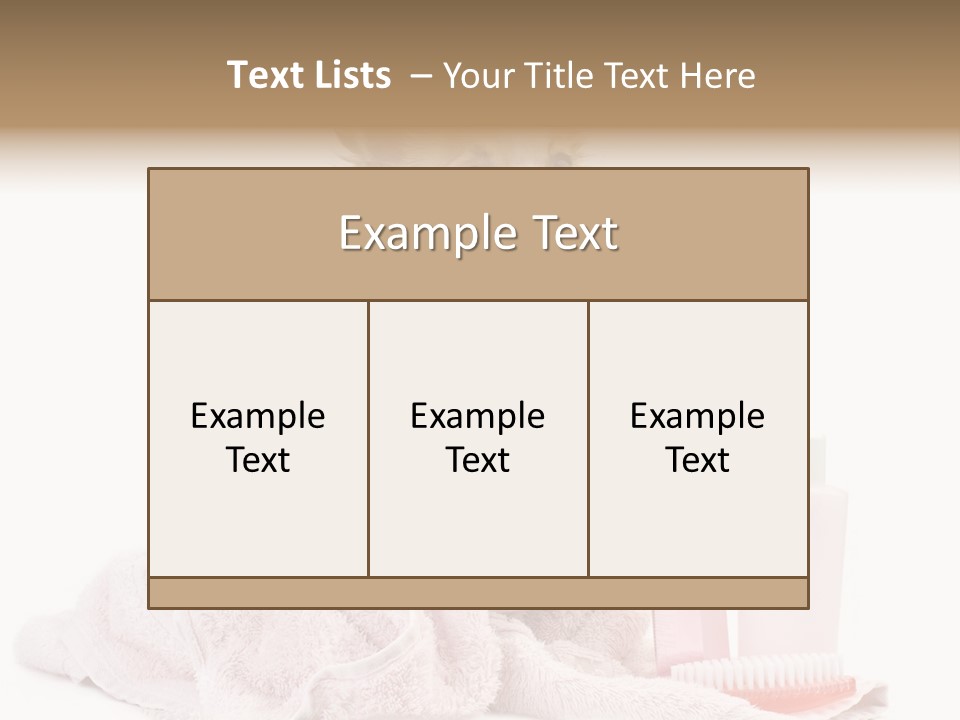 A Small Dog Is Wrapped In A Pink Towel PowerPoint Template