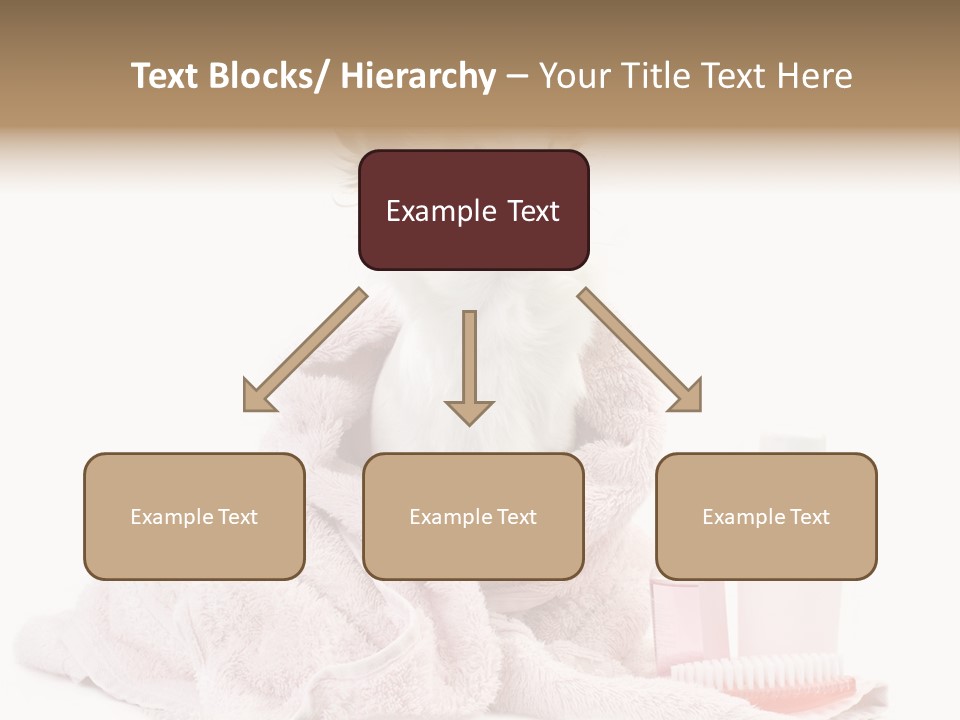 A Small Dog Is Wrapped In A Pink Towel PowerPoint Template