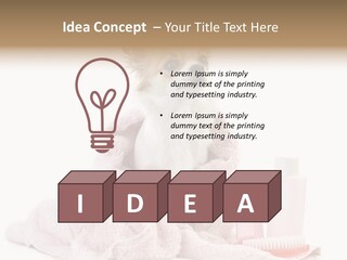 A Small Dog Is Wrapped In A Pink Towel PowerPoint Template