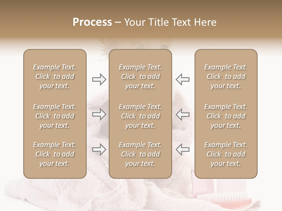 A Small Dog Is Wrapped In A Pink Towel PowerPoint Template