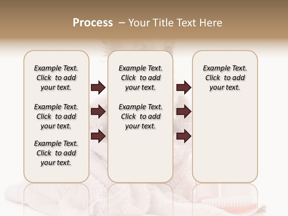 A Small Dog Is Wrapped In A Pink Towel PowerPoint Template