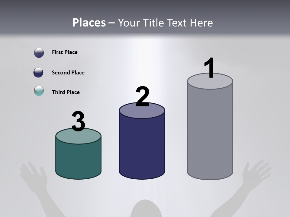 A Man Standing In Front Of A Cross With His Hands In The Air PowerPoint Template