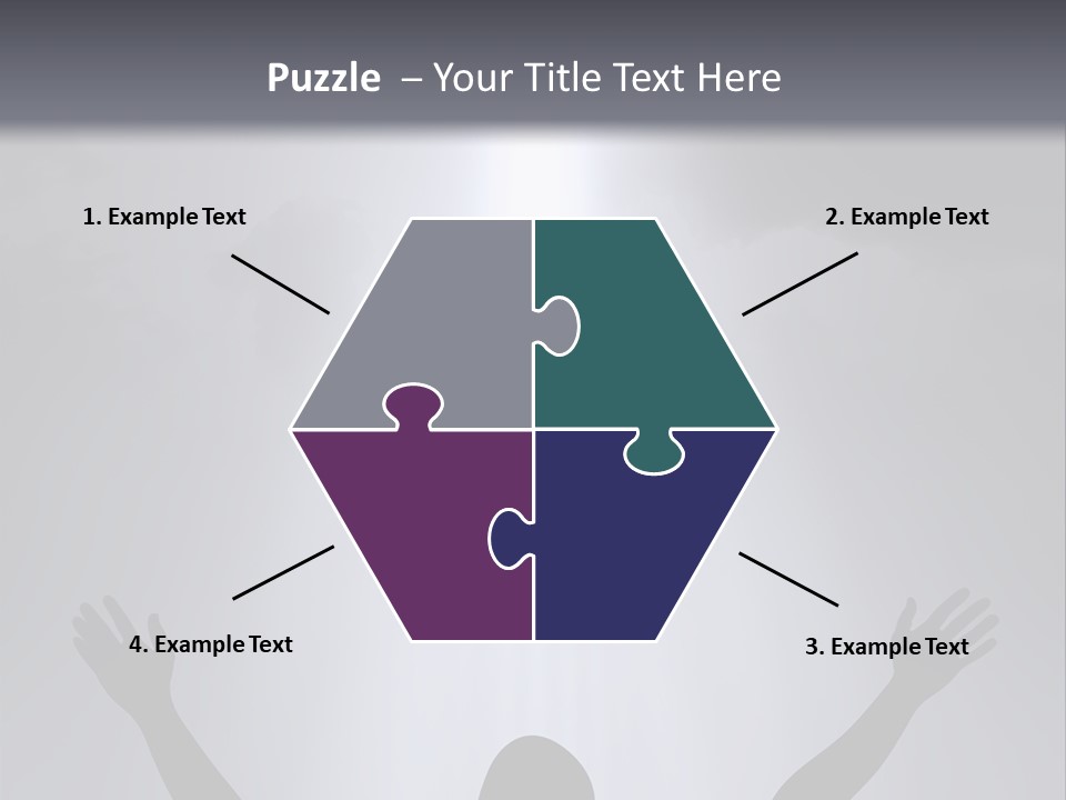 A Man Standing In Front Of A Cross With His Hands In The Air PowerPoint Template