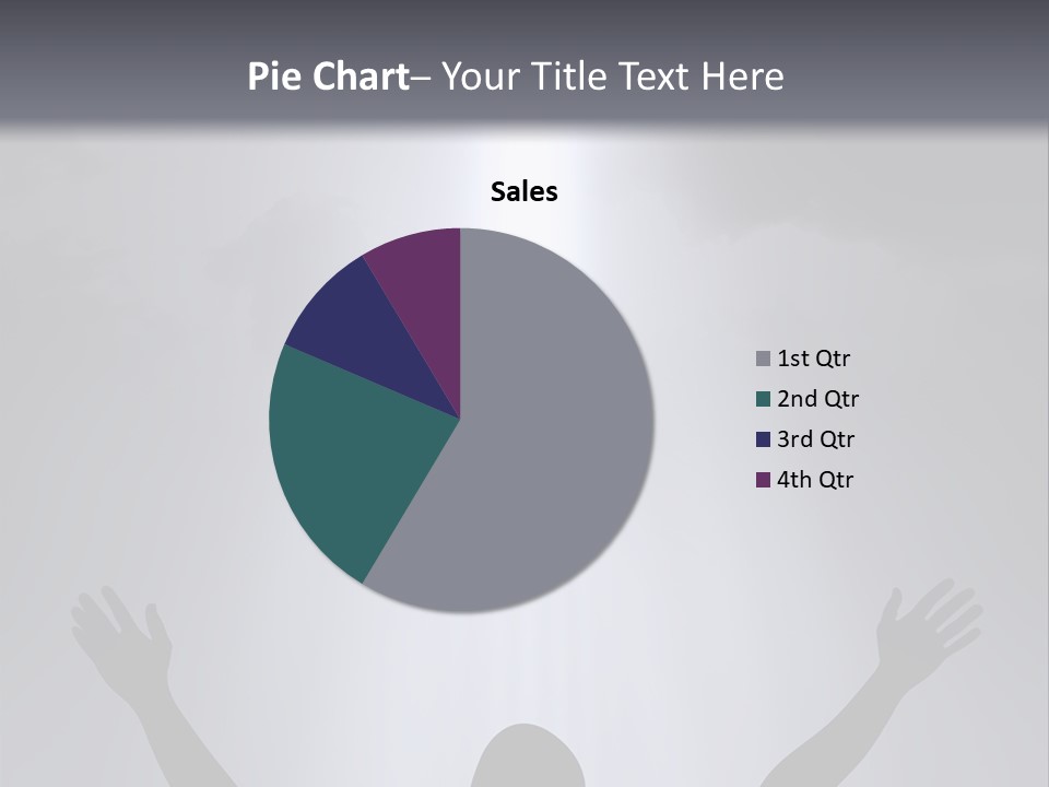A Man Standing In Front Of A Cross With His Hands In The Air PowerPoint Template