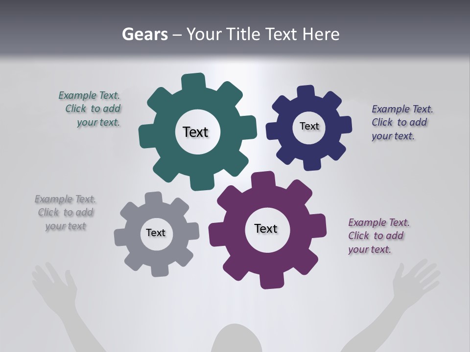 A Man Standing In Front Of A Cross With His Hands In The Air PowerPoint Template