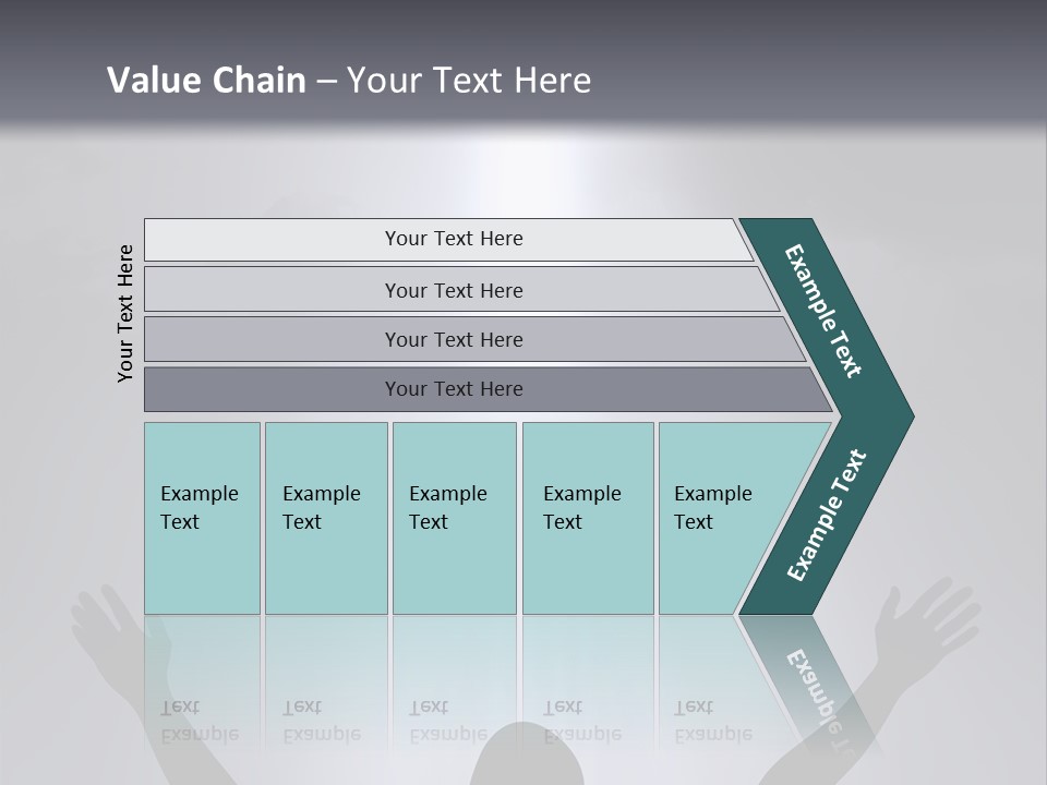 A Man Standing In Front Of A Cross With His Hands In The Air PowerPoint Template