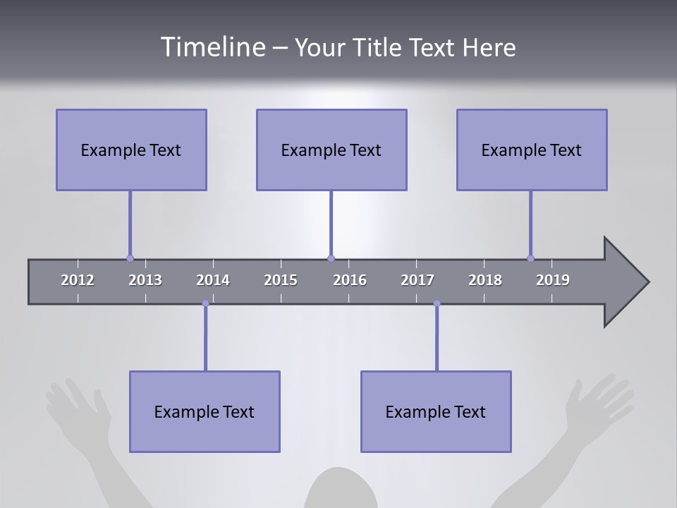 A Man Standing In Front Of A Cross With His Hands In The Air PowerPoint Template