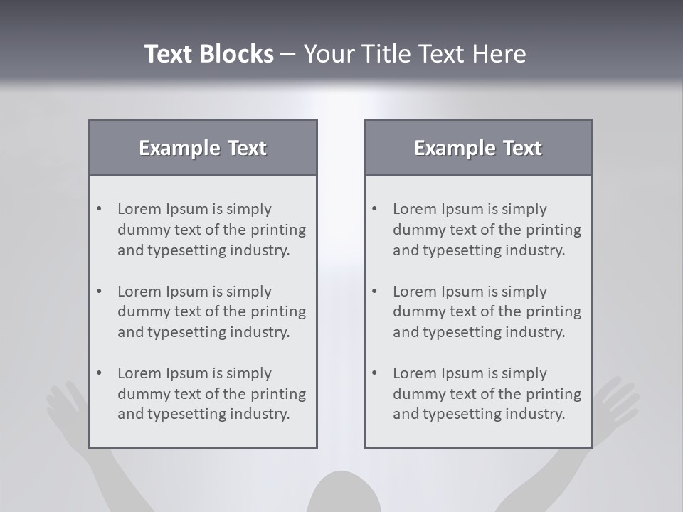 A Man Standing In Front Of A Cross With His Hands In The Air PowerPoint Template