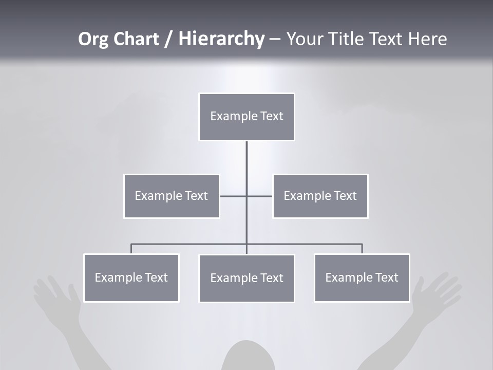 A Man Standing In Front Of A Cross With His Hands In The Air PowerPoint Template