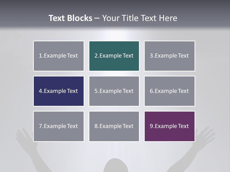 A Man Standing In Front Of A Cross With His Hands In The Air PowerPoint Template
