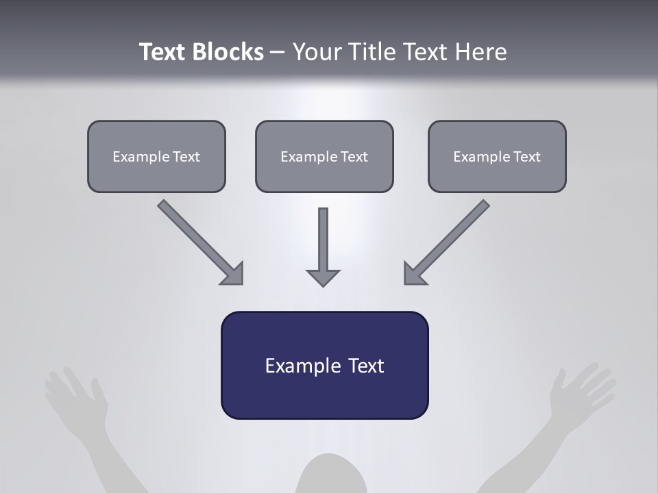 A Man Standing In Front Of A Cross With His Hands In The Air PowerPoint Template