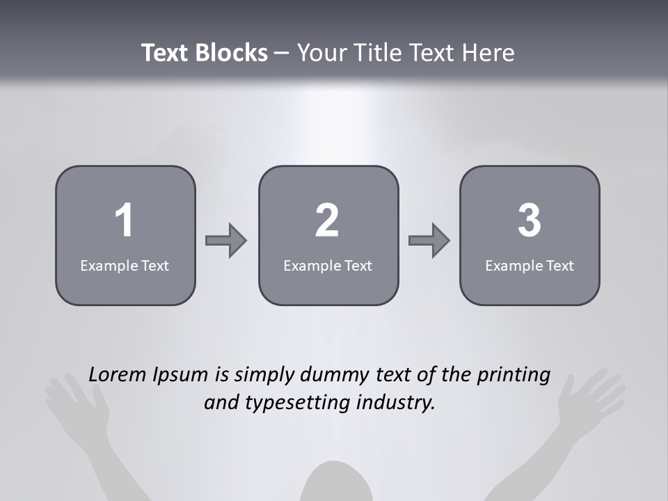 A Man Standing In Front Of A Cross With His Hands In The Air PowerPoint Template