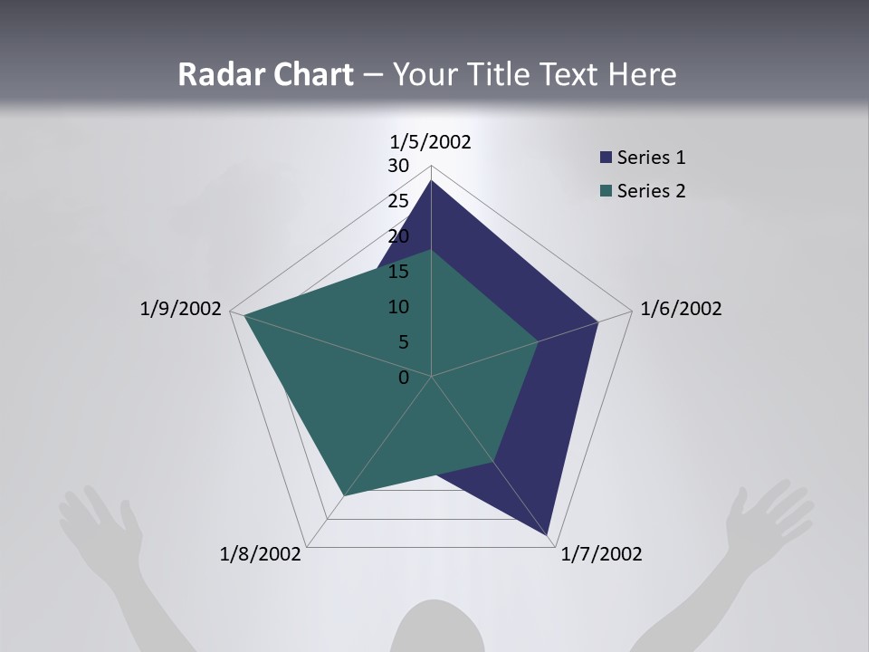 A Man Standing In Front Of A Cross With His Hands In The Air PowerPoint Template