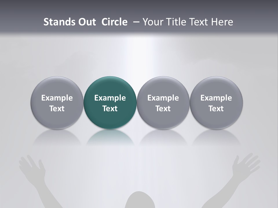 A Man Standing In Front Of A Cross With His Hands In The Air PowerPoint Template