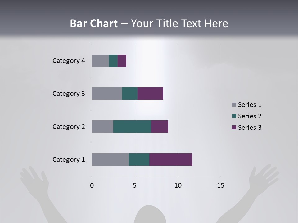 A Man Standing In Front Of A Cross With His Hands In The Air PowerPoint Template