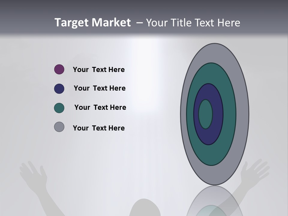 A Man Standing In Front Of A Cross With His Hands In The Air PowerPoint Template