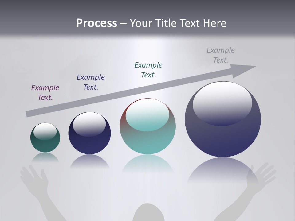 A Man Standing In Front Of A Cross With His Hands In The Air PowerPoint Template