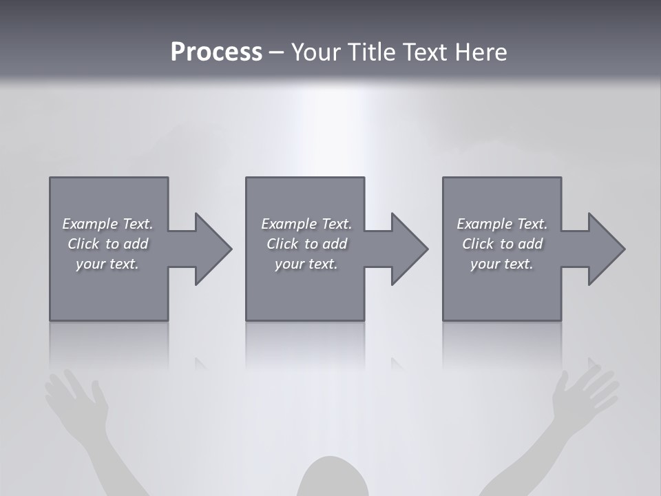 A Man Standing In Front Of A Cross With His Hands In The Air PowerPoint Template