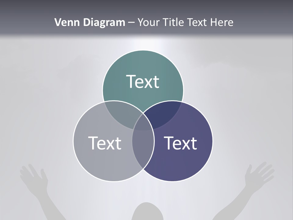 A Man Standing In Front Of A Cross With His Hands In The Air PowerPoint Template