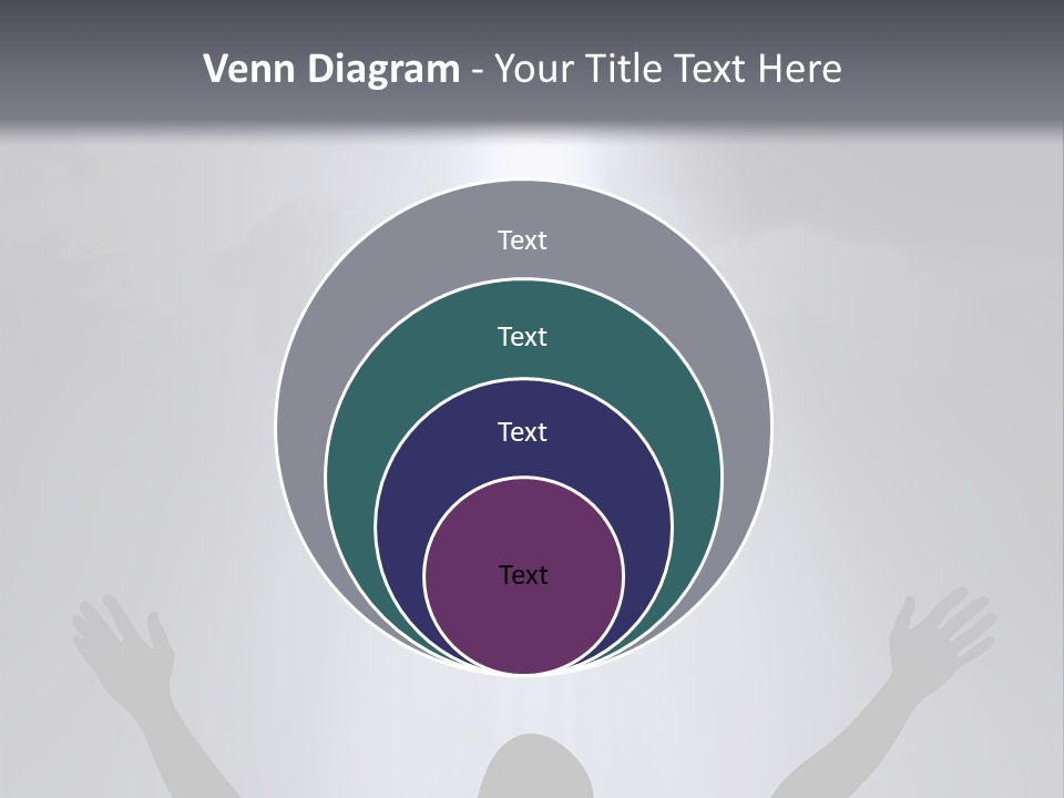 A Man Standing In Front Of A Cross With His Hands In The Air PowerPoint Template