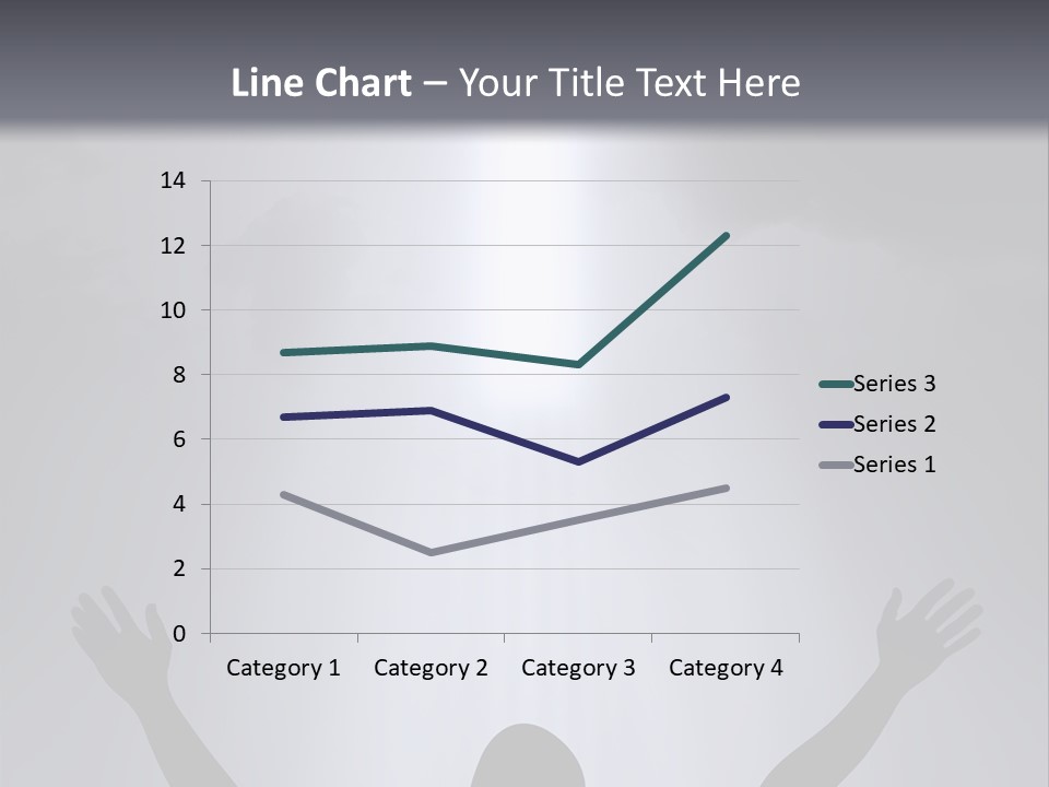 A Man Standing In Front Of A Cross With His Hands In The Air PowerPoint Template