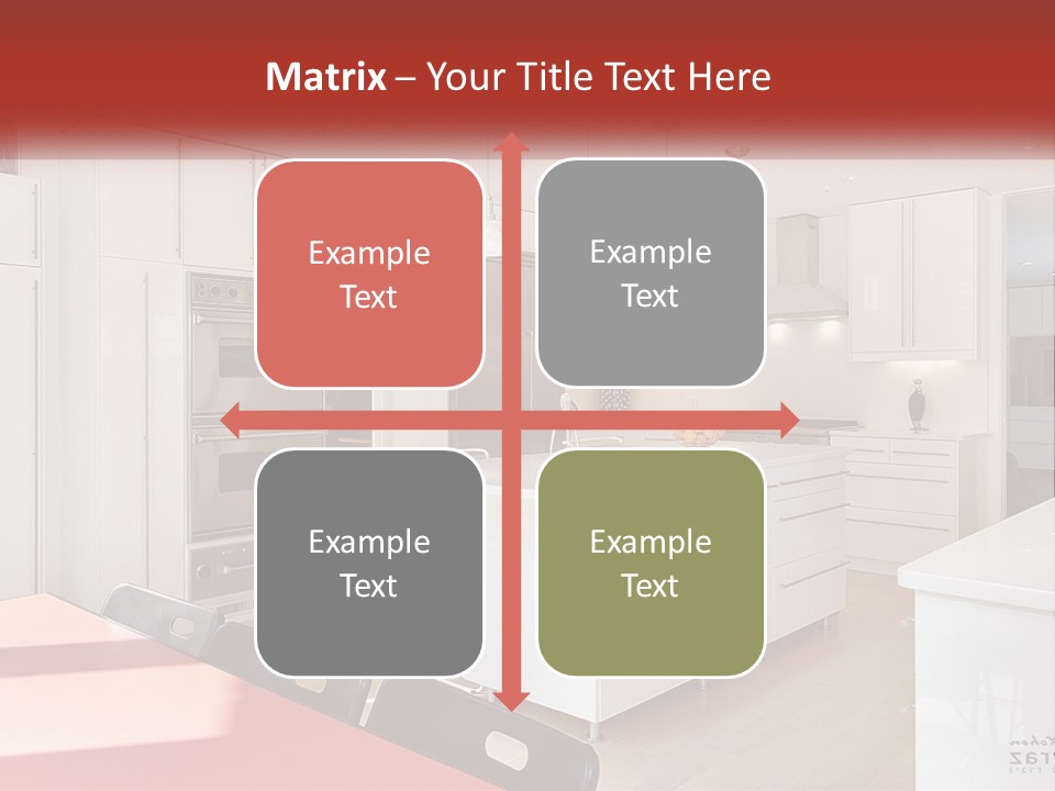 A Kitchen With A Table And Chairs In It PowerPoint Template