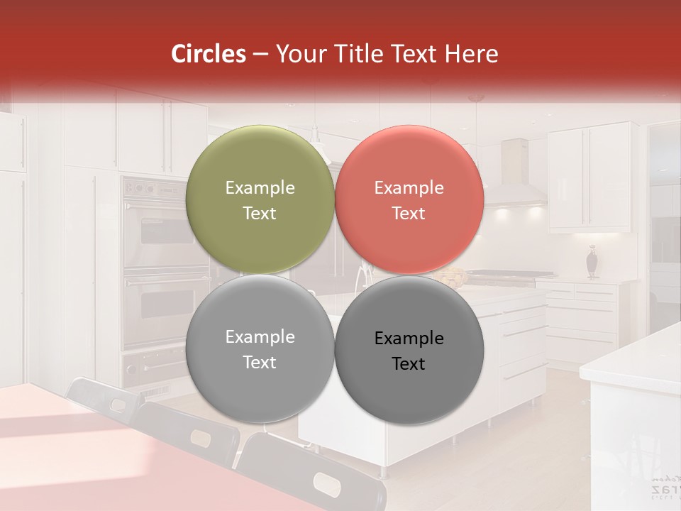 A Kitchen With A Table And Chairs In It PowerPoint Template