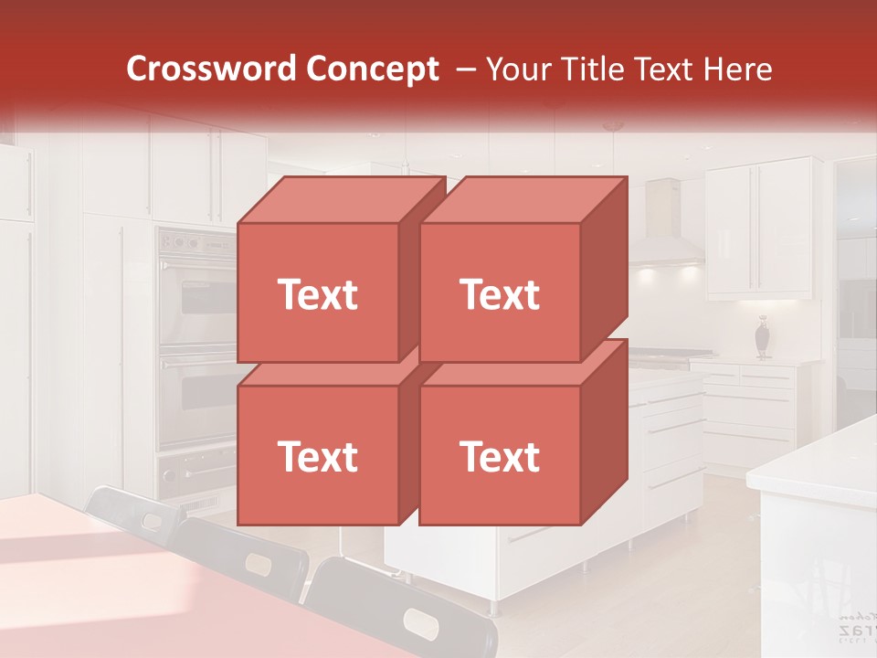 A Kitchen With A Table And Chairs In It PowerPoint Template
