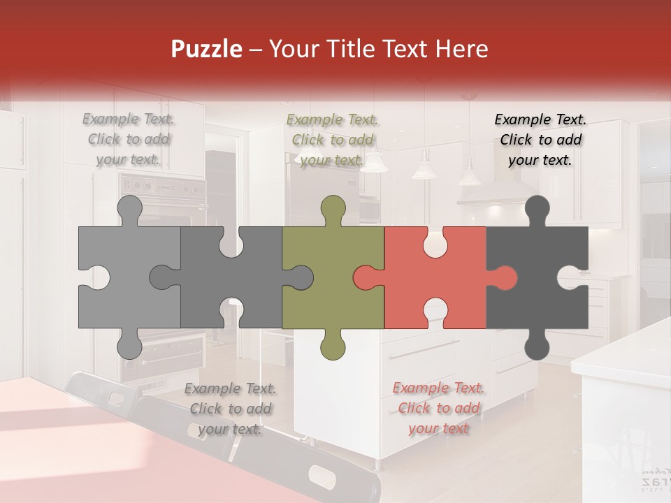 A Kitchen With A Table And Chairs In It PowerPoint Template