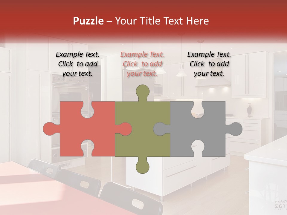 A Kitchen With A Table And Chairs In It PowerPoint Template