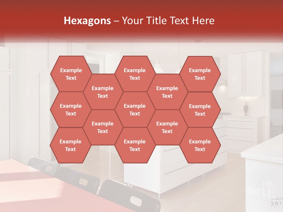 A Kitchen With A Table And Chairs In It PowerPoint Template