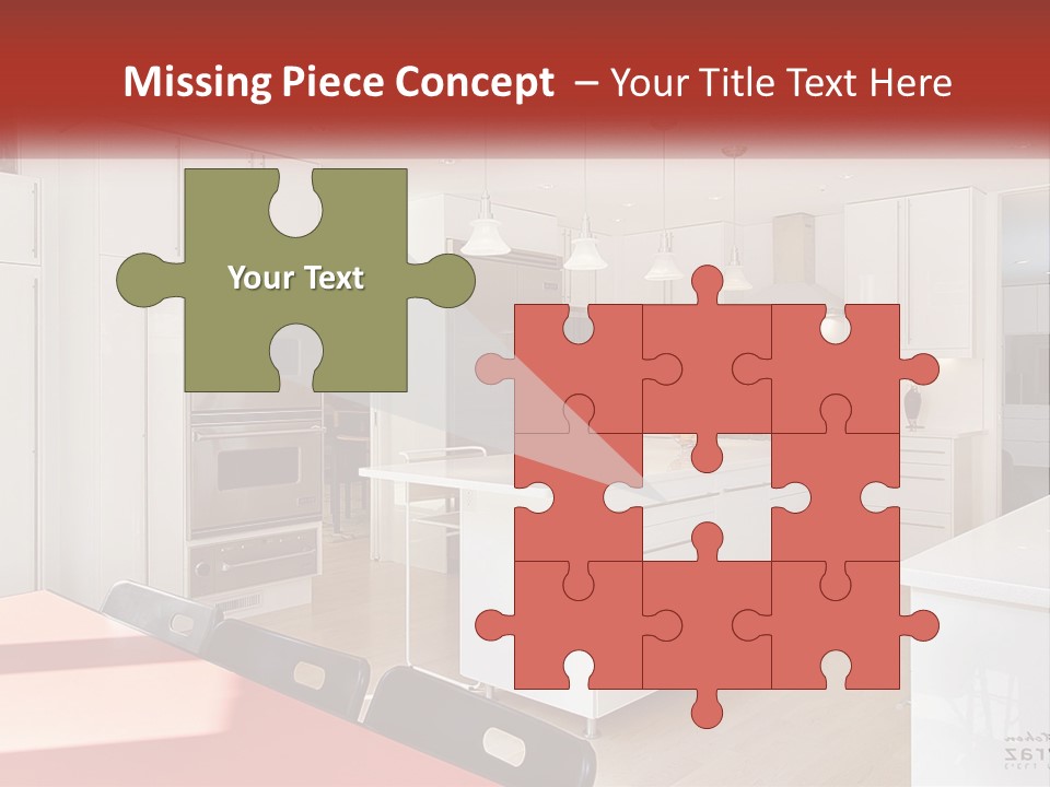 A Kitchen With A Table And Chairs In It PowerPoint Template