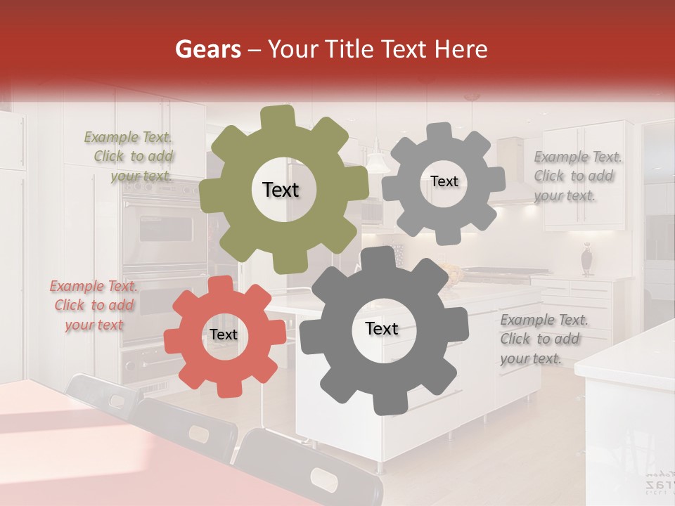 A Kitchen With A Table And Chairs In It PowerPoint Template