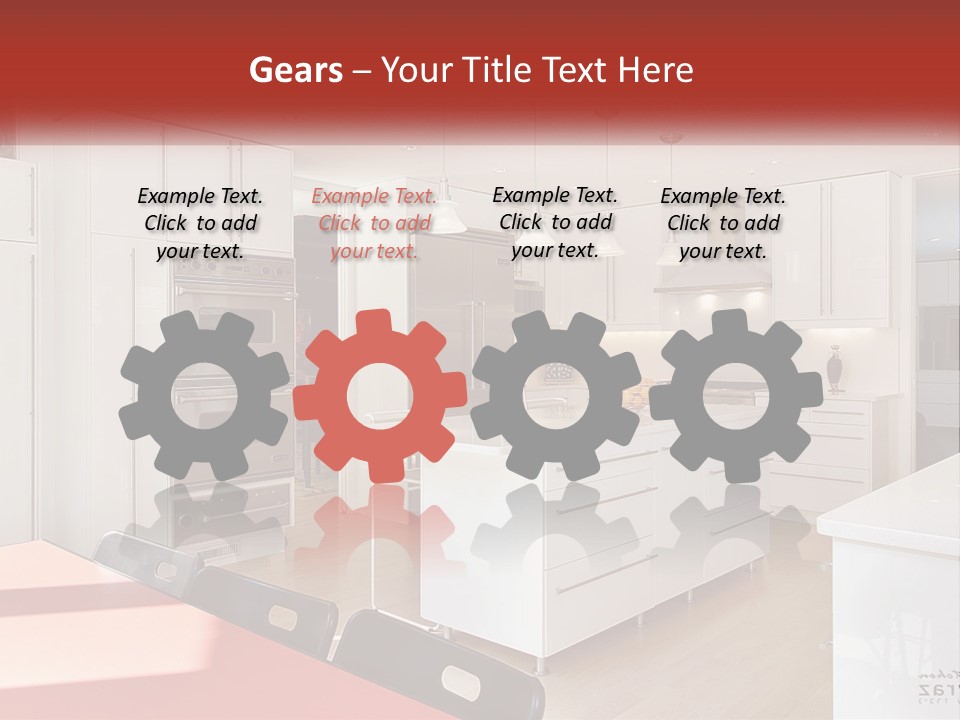 A Kitchen With A Table And Chairs In It PowerPoint Template