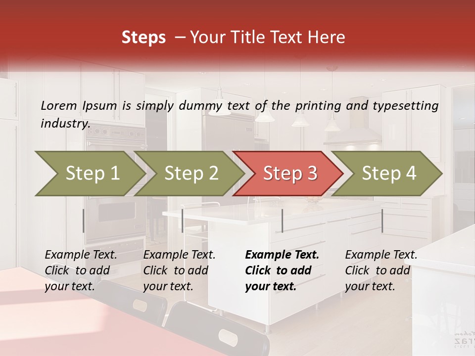 A Kitchen With A Table And Chairs In It PowerPoint Template